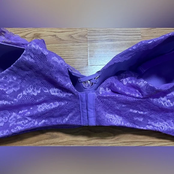 Torrid size 48D Purple Lace Bra with Satin Finish - Picture 2 of 5